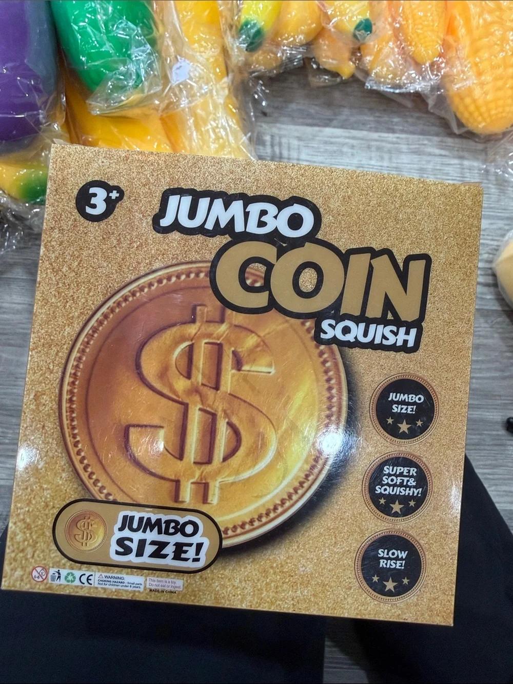 RARE Jumbo Coin Squish Toy - Gold Slow-Rise Stress Relief